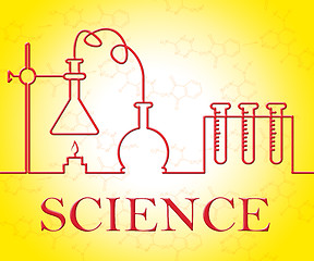 Image showing Science Experiment Means Chemical Researcher And Studies