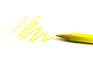 Image showing drawn yellow zigzag