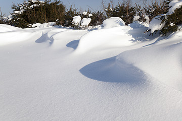 Image showing snow-covered field  