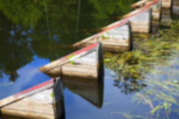 Image showing old wooden bridge  