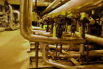 Image showing Equipment, cables, machinery and piping