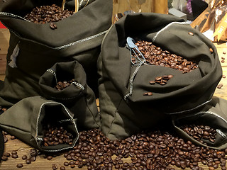 Image showing coffee beans on bags