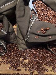 Image showing coffee beans on bags