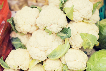 Image showing close up of cauliflower at street market