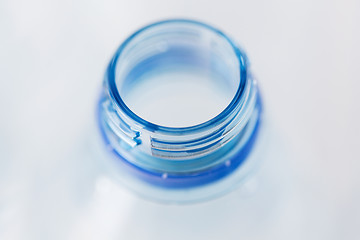 Image showing close up of empty used plastic water bottle