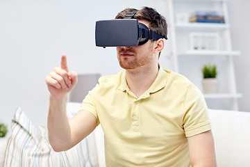 Image showing young man in virtual reality headset or 3d glasses