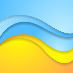 Image showing Bright abstract contrast corporate wavy background