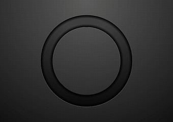 Image showing Abstract black circle background