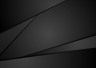 Image showing Black abstract corporate background