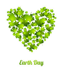 Image showing Earth Day ecology green leaves background