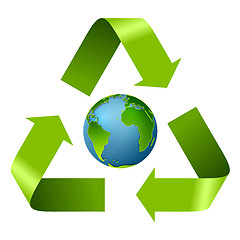 Image showing Earth Day design with recycle arrows
