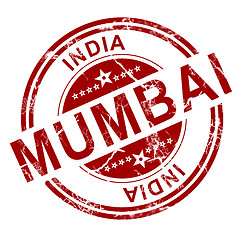 Image showing Red Mumbai stamp 