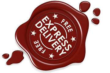 Image showing Label seal of express delivery