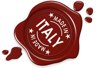 Image showing Label seal of made in Italy