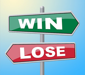 Image showing Win Lose Represents Failed Success And Advertisement