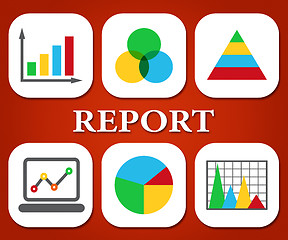 Image showing Report Graphs Represent Data Diagram And Information