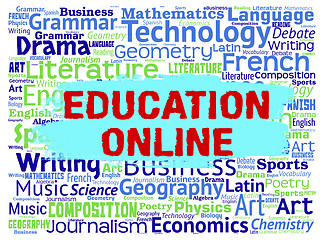 Image showing Education Online Represents Web Site And Learning