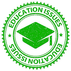 Image showing Education Issues Shows Schooling Critical And Stamps