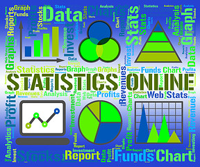 Image showing Statistics Online Represents Business Graph And Analysis