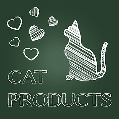 Image showing Cat Products Means Purchases Buy And Shopping