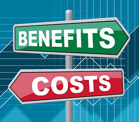 Image showing Benefits Costs Signs Represent Expenses And Compensation