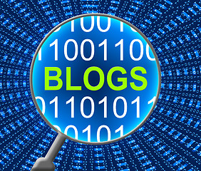 Image showing Online Blogs Means Web Site And Processor