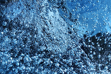 Image showing Ice texture with frozen bubbles