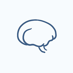 Image showing Brain sketch icon.