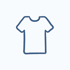 Image showing T-shirt sketch icon.