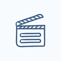 Image showing Clapboard sketch icon.