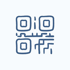 Image showing QR code sketch icon.