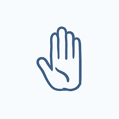 Image showing Medical glove sketch icon.