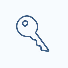 Image showing Key for house sketch icon.