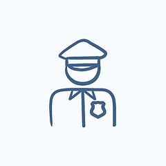 Image showing Policeman sketch icon.