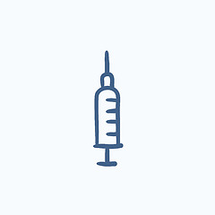 Image showing Syringe sketch icon.