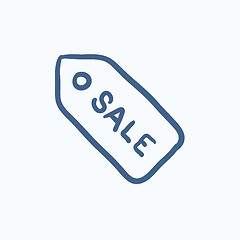 Image showing Sale tag sketch icon.