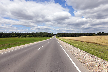 Image showing Asphalt rural road  