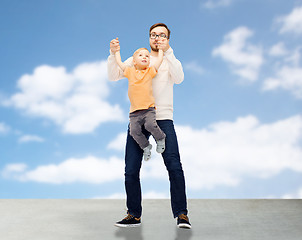 Image showing father with son playing and having fun