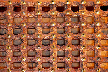 Image showing Wooden grid closeup