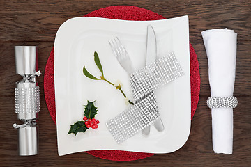 Image showing Luxury Christmas Table Setting