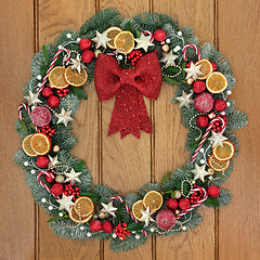 Image showing Decorative Christmas Wreath