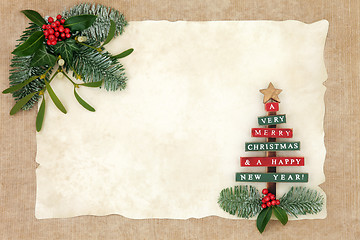 Image showing Merry Christmas Background Border