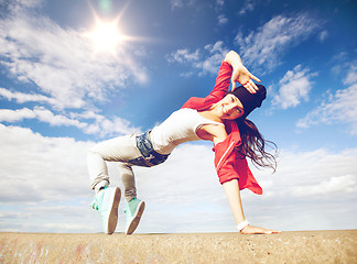 Image showing beautiful dancing girl in movement