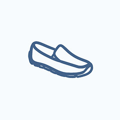 Image showing Male shoe sketch icon.