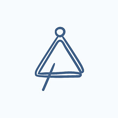 Image showing Triangle sketch icon.