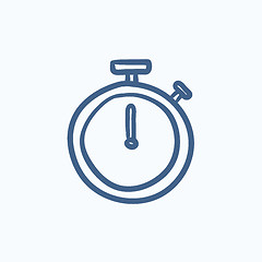 Image showing Stopwatch sketch icon.