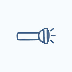 Image showing Flashlight sketch icon.