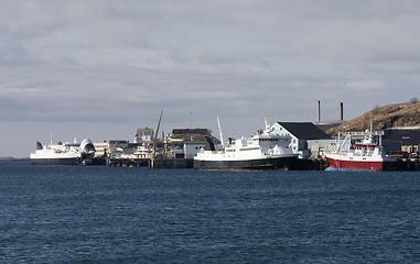 Image showing Norwegian harbour.