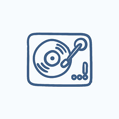 Image showing Turntable sketch icon.