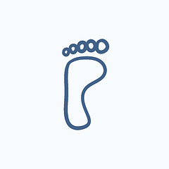 Image showing Footprint sketch icon.